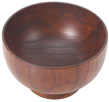 Insalatiere, Ciotole in Legno, Insalatiera in Legno Resistente per Insalata, Riso, Zuppa, Frutta (Misura grande 14 cm)