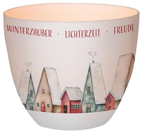 Winterzauber: Windlicht aus Porzellan