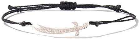 VASSAGO Zulfiqar Armband für Frauen Männer Edelstahl Imam Ali Schwert Armband Islamisches arabisches Geflochtenes Seil-Schnur Islam Muslimischer Schmuck