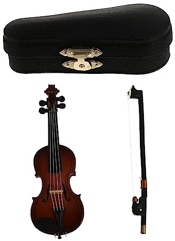 BESTonZON 1satz Miniatur Holz Violine Modell Dekorativer Adornement Für Fotografie Und Raumgestaltung Als Für Musikliebhaber Raumverschönerung