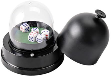 ESTCNK Dices Cup Dadi Vassoio Automatico Dices Roller Cup con 5 Dadi & Elettronici Dices Roller Cup Party Rullo Automatico