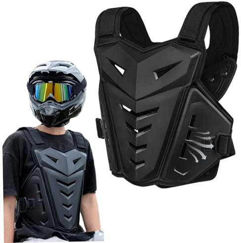 Motorradpanzerung, einstellbare Motorrad-Brustpanzerung, Stoßdämpfer-Brustschutz-Motocross-Ausrüstung für Männer Mountain Bike Racing Off-Road