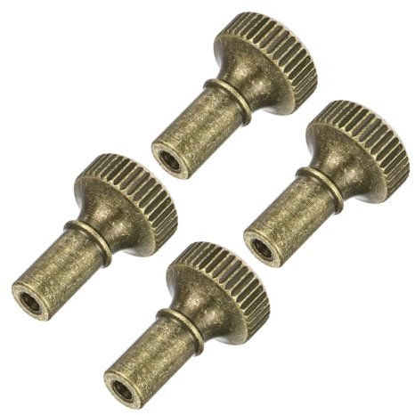 QUARKZMAN 4Pcs Pulsante Accensione/Spegnimento Lampada Sostituzione Interruttore Lampada Ottone Pulsante Lampada Estensione Interruttore Lampada Lunghezza 19mm per Presa Lampada, Bronzo