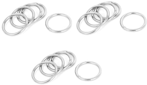 30mm X 3mm Edelstahl Gurtband Baerenstark Geschweisster O-Ringe 15 Stueck