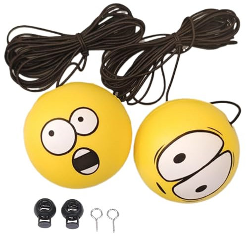 Garage Tennis Ball Parkhilfe, Garage -Parkhilfe mit Double Ball Guide System, Big Eyes Design & Seilstopps für Autos, SUVs, LKWs Universal Car Accessoires (Style1) ‌