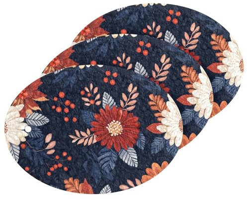 Esponjas absorbentes de flores vintage coloridas para uso doméstico, esponjas de limpieza decorativas antiarañazos para uso doméstico, resistentes a las manchas y al olor (3 unidades)