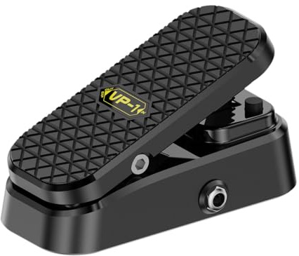 Oshhni Pedal de expresión universal que ahorra espacio con interruptor de autobloqueo, volumen pasivo, pedal de efectos de guitarra silencioso.
