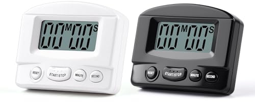2 PCS Küchentimer Magnetischer Timer mit Stoppuhr 99 Minuten 59 Sekunden Digitaler Timer zum Kochen Kindertimer Für Schule, Büro, Sport, Hautpflege Freizeit