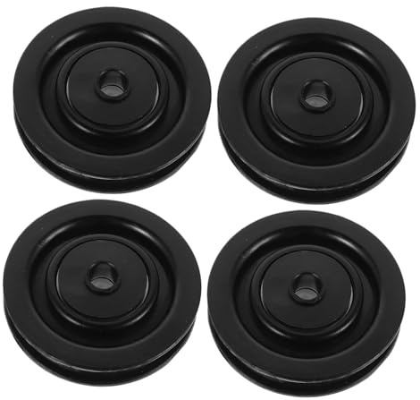 HONITANO Nylon Bearing Pulley Wheel Fitness Pulley 4Pcs Sturdy Iron Core Plastic Casing for Home and Gym Equipment Weight Lifting Replacement Parts