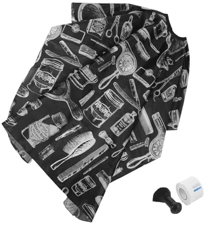 NOLITOY Set Complet de Coiffure avec Cape Imperméable Bandes de Cou Jetables et Brosse Balayage Cheveux Accessoires Professionnels pour Salon de Beauté et Coiffure Adulte