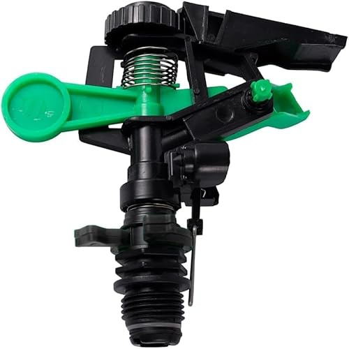RPRIEGOPRO Arroseur d'arrosage 1/2 filetage mâle - Sectoriel ou circulaire 360° réglable - Portée 5-13 m, débit 800-1300 l/h, pression 0,5-4,0 bar - Plastique + acier inoxydable pour jardin et