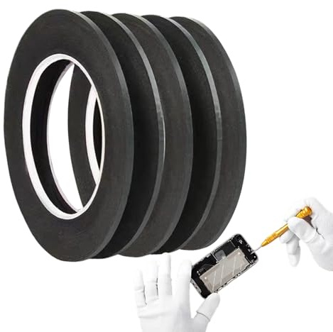 Ruban De Réparation Pour Téléphone – Courbé À Haute Viscosité | Écran Adhésif Double Face Et Numériseur | Ruban Noir Ultra Fin Anti-poussière Pour Téléphone Portable, Tablette Et Électronique | Résist