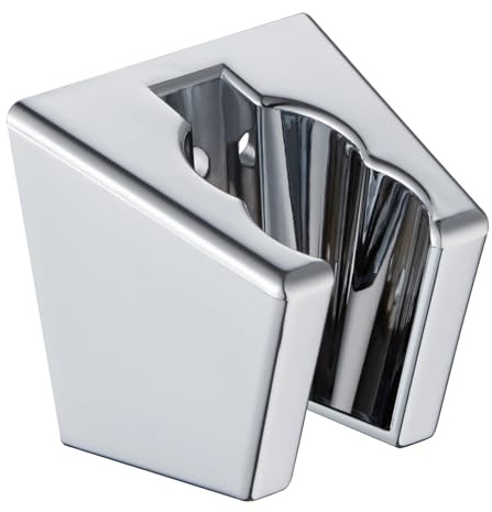 Aomasi - Soporte de ducha de mano con dos ranuras, soporte para manguera de ducha de baño, soporte de pared cromado