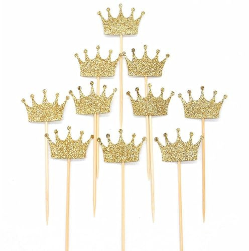 OUNONA Glitter Kronen Kuchen Topper 11X2.36X0.39In Glitzer Cake Insert Party Dekoration Für Hochzeit Geburtstag Babyparty