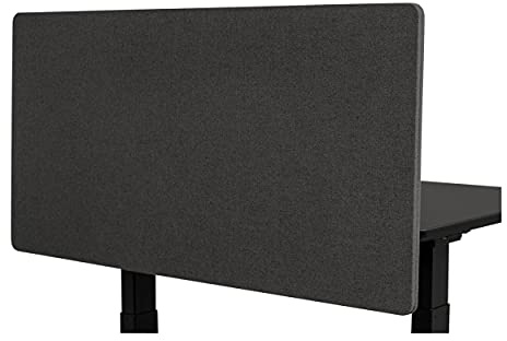 Stand Up Desk Store ReFocus Clamp-on Acoustic Desk Divider Privacy Panel That Reduces Noise and Visual Distractions (Ash Gray, 47.25 x 23.6)