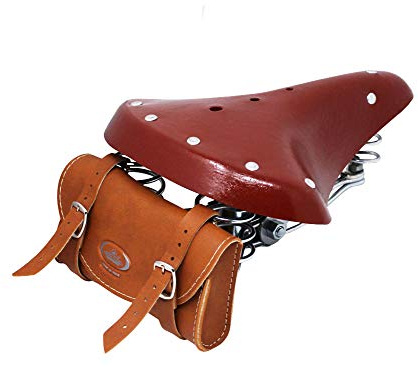 Cucuba® Satteltasche Montegrappa Fahrradtasche Unisex 100% Made in Italy + Fahrrad Sattel Retro Model Vintage storisch Nicht Montegrappa