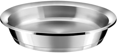 CUISINOX - Ycône - Poêle 24 cm tout inox - Fond thermo diffuseur - Compatible tous feux dont induction - Acier Inoxydable 18/10 - Finition miroir - Inox - Sans PFOA, PTFE, PFAS
