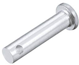 sourcing map 30 Stück Steckbolzen Einloch Flachkopf 6mmx20mm Splintstift | Gabelbolzen Verzinkung Massiver Stahl Lochbolzen