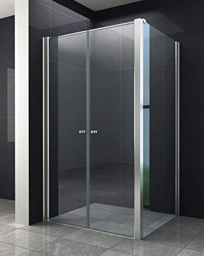Eckeinstieg Duschkabine Dusche Dope 140 x 90 x 200cm mit Duschtasse/Duschabtrennung Duschwand