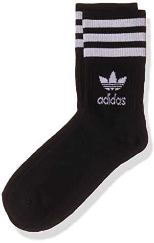 adidas Unisex-Adult Mid Cut CRW Sck Socken, Black/White, XL