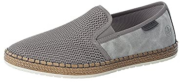 Rieker Herr slip-on sneakers B5265, herr halvskor, Grå 43, 44 EU