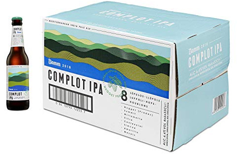 Complot IPA | Cerveza Mediterránea | 8 Variedades De Lúpulo | Caja 24 Botellas x 33 cl |