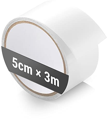 ecooe Zelt Klebeband 3M x 5CM, transparent und wasserdicht | Professionelles Reparaturband für PVC-beschichtete Zelte Markisen und Pavillons zum Flicken
