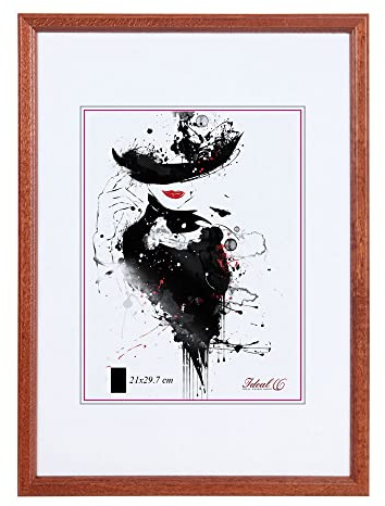 Massiv Holz Bilderrahmen Foto Rahmen Holzrahmen Wanddeko Collage Poster S236: Farbe: Braun | Format: 30x40