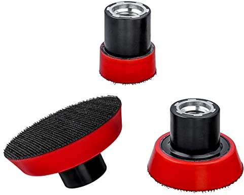 Treki 3pcs Plateau de Ponçage 25mm 50mm 75mm Disques Abrasifs M14 Assiette de Ponçage Auto-agrippante Plaque de Support de Ponçage Polissage pour Perceuse Meuleuse d'angle