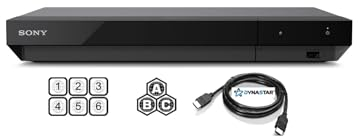 Region Free 4K UHD Blu-Ray Player Compatible with Sony UBP-X700M with UHD 4K Playback, 3D WiFi Multi Region Code Free | Blu-Ray Regions A, B, C | DVD Regions 0-8 with Dynastar 6FT HDMI Bundle