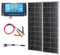 VEVOR 200W Solarpanel 2er-Set 12V monokristallinen Solarmodul plus Laderegler 16,66A Solaranlage Umwandlungsrate von 23% Kompatibel mit AGM-, GEL-, FLD-, LI-Batterien Ideal für Wohnmobile Yachten Zuh