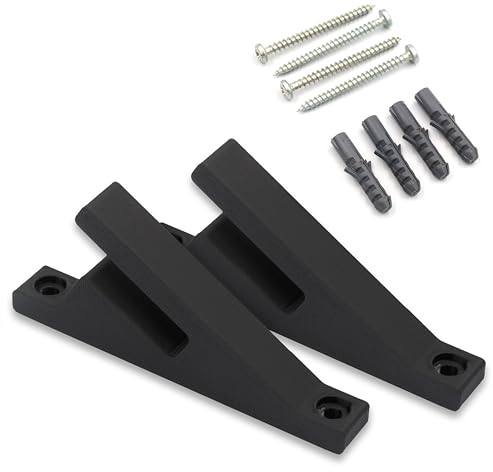 Luminick Wandhalterung, Halterung für Skateboard, Longboard - stabile Ausführung inkl. Montagematerial - schwarz, 2 Stück im Set