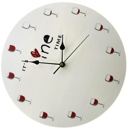 Zerodeko Wein Wanduhr Uhr Schlafzimmer wandverkleidung trendiges - Rotwein Wohnkultur Weinschalenmuster-Wanduhr hängende Uhr schmücken europäischer Stil Quarzuhr Acryl