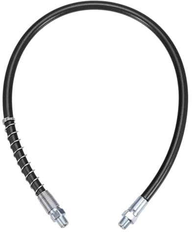 QUARKZMAN Fettpresse Schlauch 23.6 10000 PSI Feder Flex Hochdruck Schnellspanner für Schmierfett Ersatz mit Kupplung 1/8 NPT Gewinde für Fettpresse Schwarz