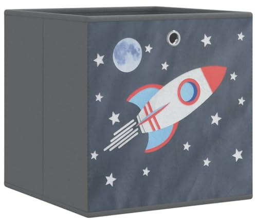 vidaXL Scatole Portaoggetti 4 pz Grigio 32x32x32cm Tessuto Non Tessuto, Scatola di immagazzinaggio Pieghevole, unità di stoccaggio cubo, Scatola di immagazzinaggio cubo