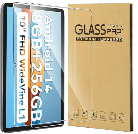 CONAPIKA Schutzfolie für BESTTAB A20 Tablet 10 Zoll, 2 Stück 9H Härte Anti-Kratzen Anti-Bläschen Gehärtetes Glas Displayfolie 2.5D HD-Klar Hohe Empfindlichkeit Anti-Fingerabdruck Displayschutzfolie