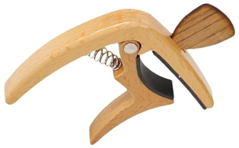 Levemolo Holz Gitarren Kapodaster mit Plektren Verstellbar für E-gitarre und Akustikgitarre Kompakt und Sicher für Auftritte und Übung