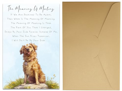 Gosknor Commovente Biglietto Condoglianze per Perdita di un Cane, Cartolina con Busta Pensieroso Regalo Commemorativo per Proprietari Lutto Amanti dei Cani Amici & Famiglia (20,5x13,5cm)