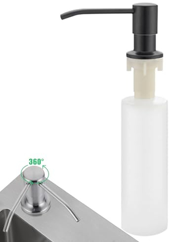 Dispenser di sapone per lavello, pompa in schiuma, dispenser di sapone da banco con tubo di prolunga per bottiglia detergente, ricaricabile, in acciaio inox, decorativo, per bagno e bagno, 100 cm