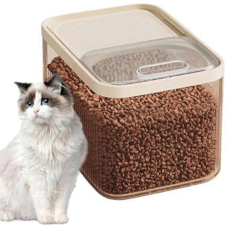 Generisch Pet Storage Bin, Almacenamiento de comida para perros, dispensador de comida seca de 10 l, solución organizadora húmeda con vaso medidor para suministros de mascotas, aperitivos
