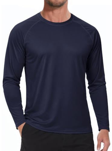 Men's UV Sun Protection UPF 50+ Long Sleeve T Shirt Quick Dry Workout Tee Tops