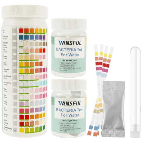 100 Stück Pool Tester Wassertester 17 in 1 PH Teststreifen Poolwasser Teststreifen Spa Tester Trinkwasserprüfungskit für Brom Gesamtalkalität Härte pH freies Chlor Blei Eisen Fluoridchlor