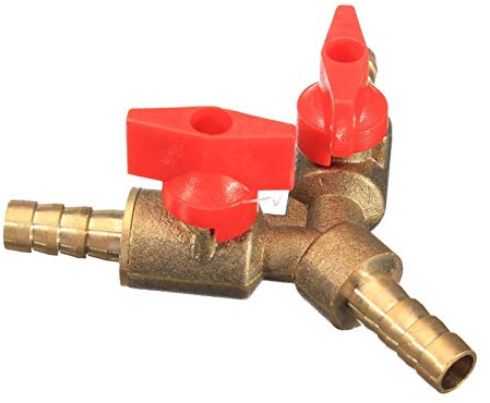 DNVGJUP Lfang-Brass Hose Fitting 5/16 8mm Brass Y 3-Way Shut off Ball Valve Fitting, good wear resistance