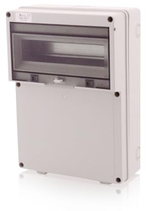 Intratec Baustromverteiler Aufputz Installationsgehäuse IP65-360x260mm, 4-6 CEE Steckverbindungen, UV-beständig, für Innen- & Außenmontage