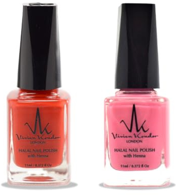Halal-Nagellack mit Henna-Infundiertem Halal-Nagellack, durchlässig, vegan, langlebig, kein UV erforderlich (Zara, Imperial Red)