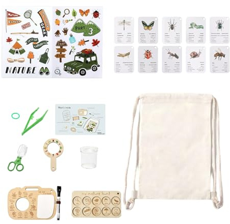 Kids Adventure Exploration Kit - Educational Plant Microscope Gear, Outdoor Discovery Set for Teens with Nature Study Tools, Abs Science Kit for Backyard Garden Learning, Child Explorer Equipment