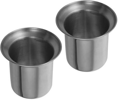 Abaodam Supporto Porta Scopino WC in Acciaio Inox 304, Set 2 Pezzi Tazza Porta Scopino da Parete, Contenitore la Pulizia del Water Stabile e Salvaspazio per Accessori Bagno