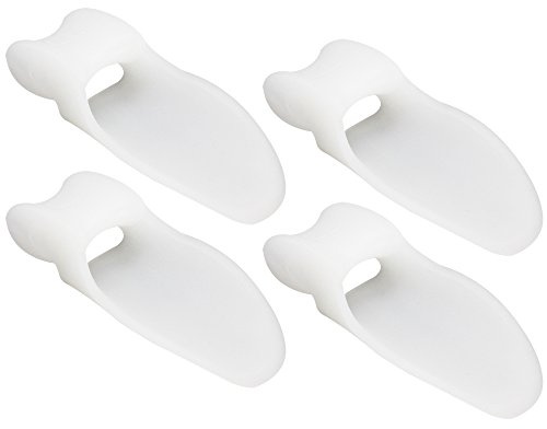 com-four® 4X Zehenspreizer, Zehentrenner, 2 Paar, aus Soft Gel Silikon | bei Hammerzehen und Hallux Valgus