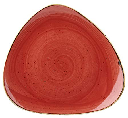 Churchill Stonecast -Triangle Plate Teller- Durchmesser: Ø22,9cm, Farbe wählbar (Berry Red)