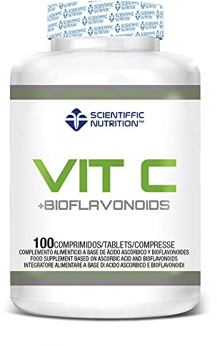 Scientiffic Nutrition - Vitamina C + Bioflavonoides, Vitamina C 1000mg de Origen Natural, Potente Antioxidante, Refuerza el Sistema Inmunológico - 100 Comprimidos